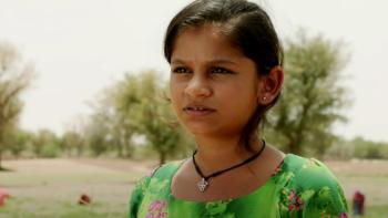 Rainbow: a close-up of a young Indian girl