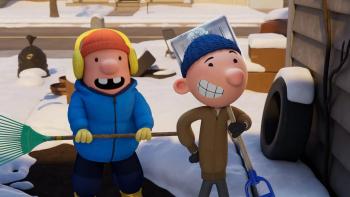 Diary of a Wimpy Kid: The Last Straw: Greg and Rowley offer to shovel snow.