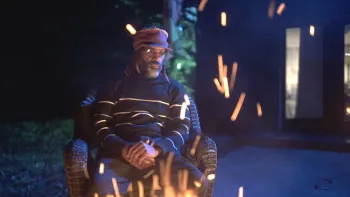 Diddy: The Making of a Bad Boy: Tim Patterson by a fire.