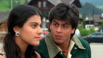 Dilwale Dulhania Le Jayenge: Kajol and Shah Rukh Khan as a young couple