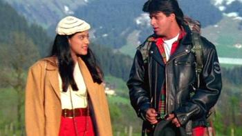 Dilwale Dulhania Le Jayenge: Kajol and Shah Rukh Khan as a young couple