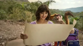 Dora and the Search for Sol Dorado: Dora reads map.