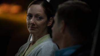 Eric LaRue movie: Judy Greer smiles sadly at Paul Sparks