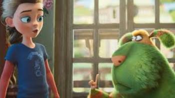 Finnick Movie: Girl and monster in front of window