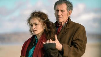 Four Letters of Love: Helena Bonham Carter and Gabriel Byrne look sad as they hold hands on the beach