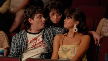 The 4:30 Movie: In the movie theater, Brian and Melody are interrupted by Melody's mom (Kate Micucci)