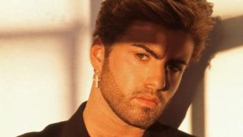 Freedom Uncut: A close-up of George Michael's face against a light background