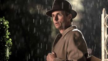 Freud's Last Session Movie: Matthew Goode, as C.S. Lewis, looks forlorn in the rain