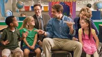 Front of the Class: James Wolk and kids