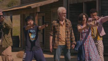 Gail Daughtry and the Celebrity Sex Pass Movie: Characters shoot pistols in a Western town