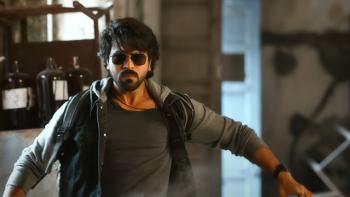 Game Changer: A shot of Ram Charan looking smug after he's won a physical fight