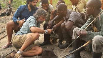 Ghost Elephants: Steve Boyes with his trackers.