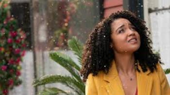 Ghosting: The Spirit of Christmas:  Aisha Dee looks confused