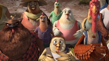 Goldbeak: A group of birds stand gathered together with looks of shock on their faces