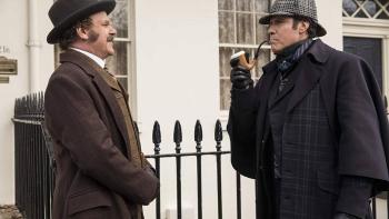 Holmes & Watson Movie: John Watson and Sherlock Holmes at 221B Baker Street