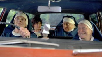 Holy Days: Three nuns and a young boy travel in a car together on a road trip