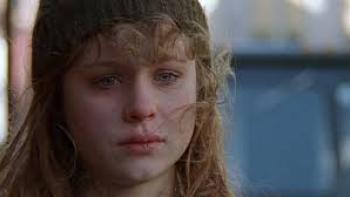 Homeless to Harvard: The Liz Murray Story: Thora Birch looks sad