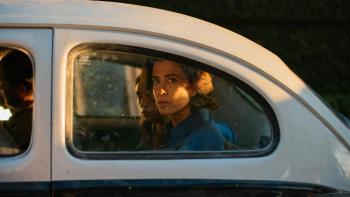 I'm Still Here: Fernanda Torres looking out of a car window