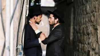 Eyes Wide Open: Two Orthodox Jewish men in an alleyway