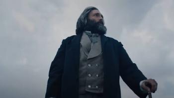 I Heard the Bells movie: Man in period attire gazes into distance against a cloudy sky.