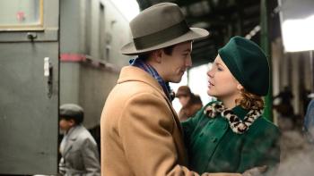 I'll Find You Movie: Leo Suter and Adelaide Clemons intensely looking at each other