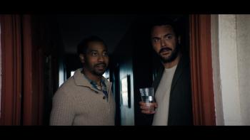 I’m Beginning to See the Light: Brandon T. Jackson and Jack Huston look towards the camera.