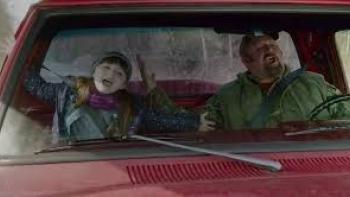 Jingle all the Way 2 Movie: Larry the Cable Guy and kid ride in truck