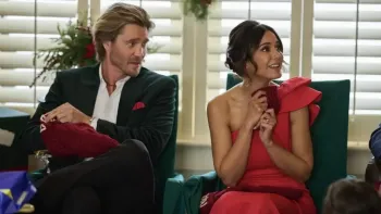 Joy to the World: Chad Michael Murray and Emmanuelle Chriqui on a sofa.