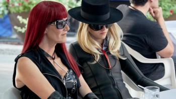 J.T. LeRoy Movie: Savannah and Laura wear sunglasses as they appear in public with Savannah as J.T.