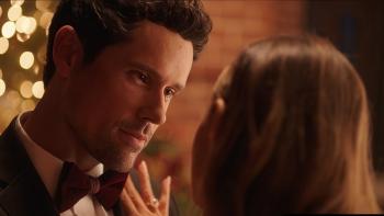 Karen Kingsbury's The Christmas Ring movie: Ben Hollingsworth looks into Jana Kramer's eyes as she wears a ring