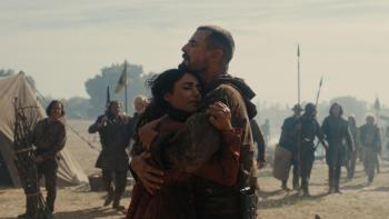 William Tell: A husband and wife embrace after battle