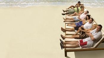 Couples Retreat: Vince Vaughn, Jason Bateman, Jon Favreau, Faizon Love, Kristin Davis, Malin Åkerman, Kristen Bell, and Jean Reno 