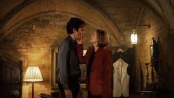 Ladies First: Sacha Baron Cohen and Rosamund Pike in a castle.