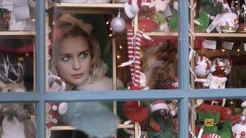 Last Christmas Movie: Kate (Emilia Clarke) at her job as a department store elf