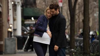 Life Itself Movie: Will hugs a pregnant Abby on the city sidewalk