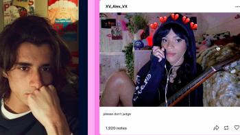 LifeHACK movie: Kyle (Georgie Farmer) looks at Alex's (Yasmin Finney) online profile