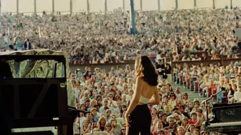 Lilith Fair: Building a Mystery: Singer facing the crowd.