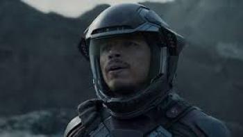 Long Distance Movie: Man in spacesuit outside