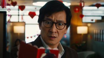 Love Hurts movie: Ke Huy Quan holds a red note, looking alarmed