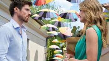Love on the Right Course: Man and woman have a conversation outside