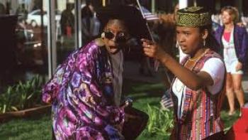 Made in America: Goldberg and Black woman who is pointing