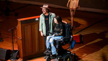 Matter of Time: Eddie Vedder brings Deanna on stage.