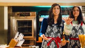 Menorah in the Middle: Sarah Silverman and woman in kitchen