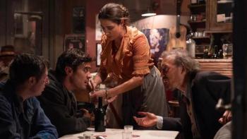 Modì, Three Days on the Wing of Madness Movie: Soutine, Modì, and Utrillo sit at a cafe together, drinking and talking