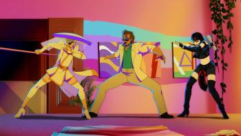 Mortal Kombat Legends: Cage Match: Johnny in trouble. 