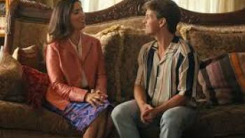 Nobody Dumps My Daughter: A mother sits with a young man on a couch