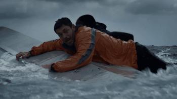Not Without Hope movie: Zachary Levi clings to a capsized boat in the ocean