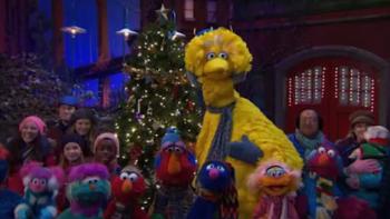 Once Upon a Sesame Christmas TV Special: Big Bird and Elmo sing around a Christmas tree