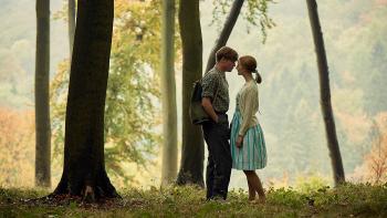 On Chesil Beach Movie: Edward and Florence in the woods