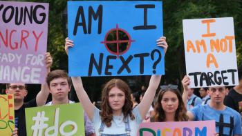 Our Hero, Balthazar movie: Students hold signs at rally protesting school shootings